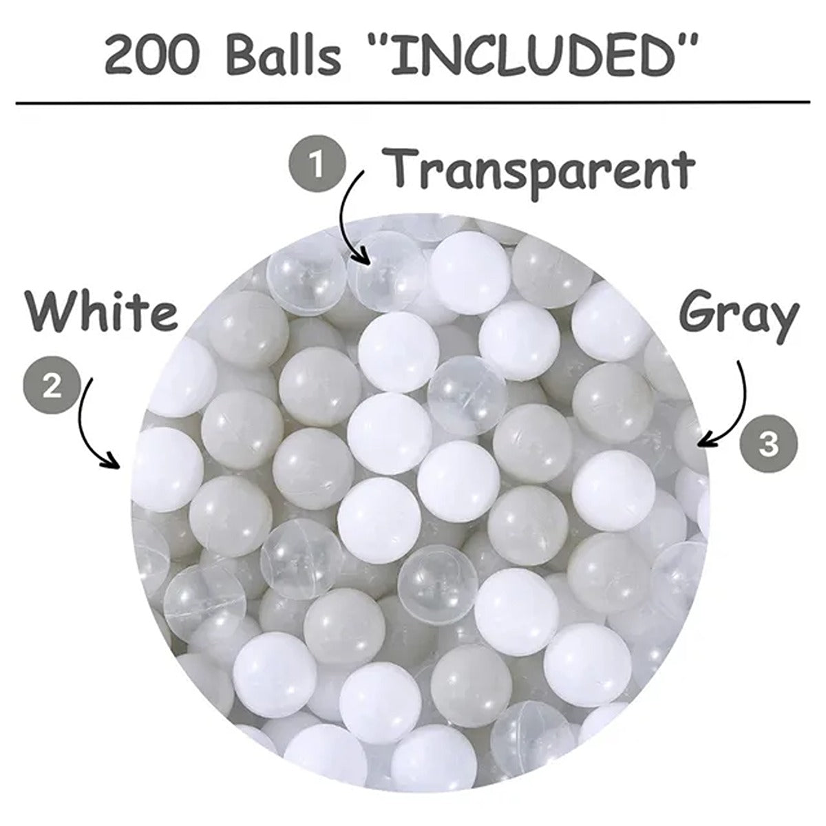 Delsit Delsit Dry Pool Grey Melange Chenille-Velour +200 Pcs Plastic Balls