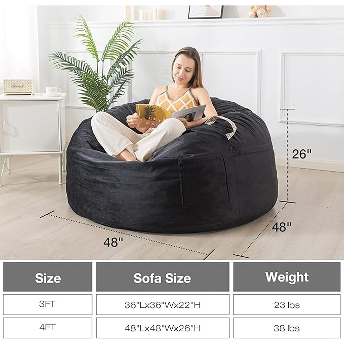 Delsit Bean Chair - Space