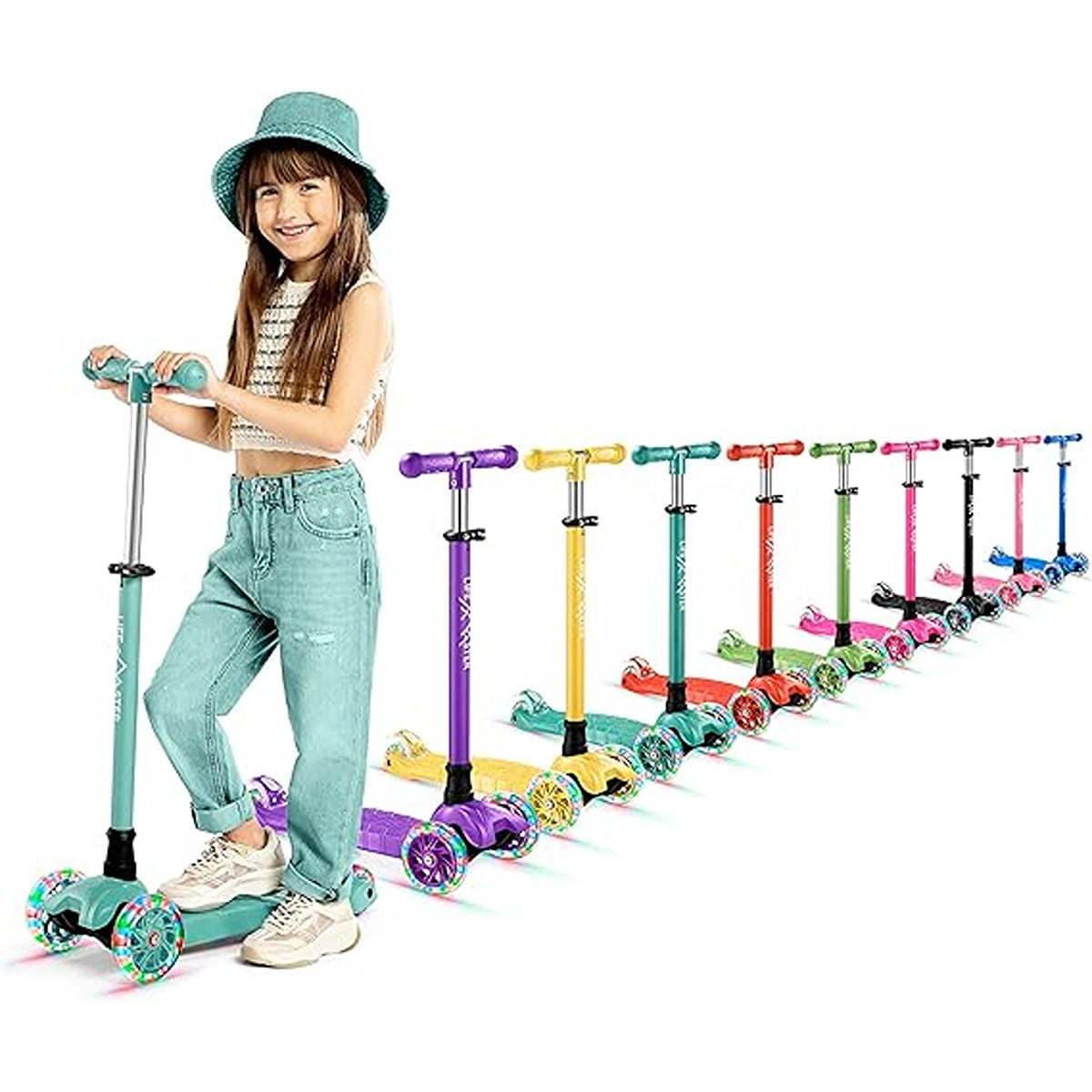 Evo Evo Light Up Move N Groove Scooter - Lime