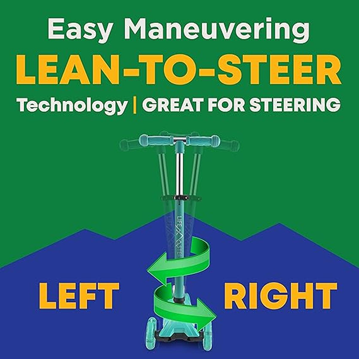 Evo Evo Light Up Move N Groove Scooter - Lime