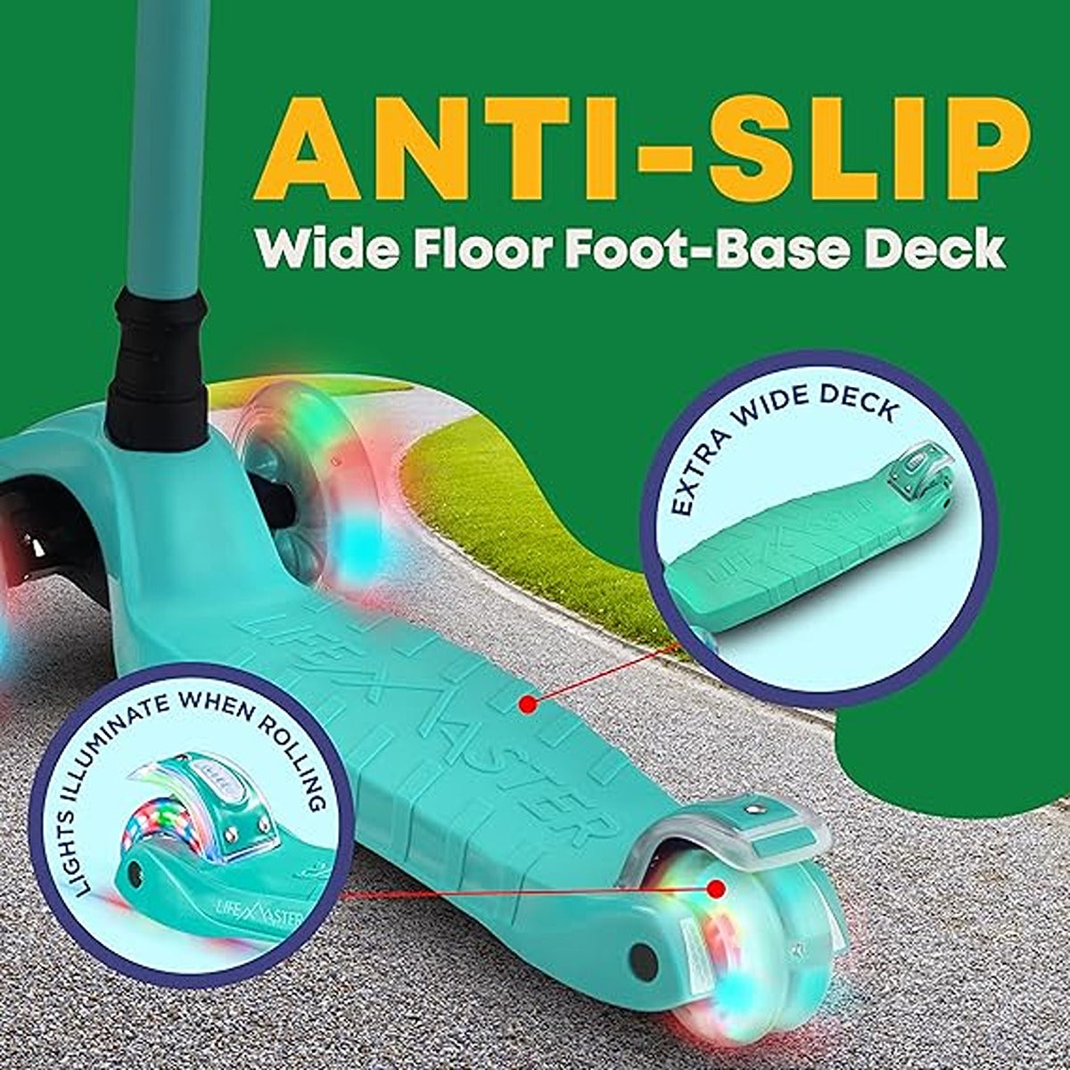 Evo Evo Light Up Move N Groove Scooter - Lime