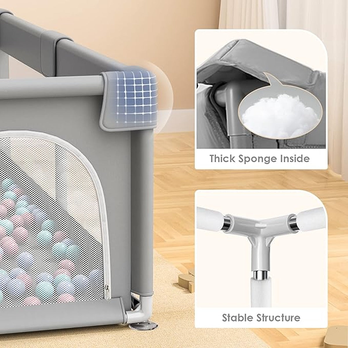 Ifam Ifam First Baby Room 180*200 White & Light Grey 12Ea