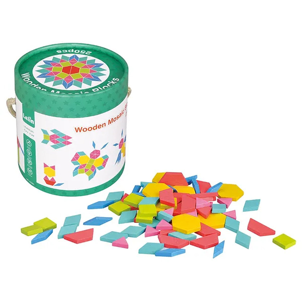 Lelin Wooden Mosaic Blocks 250 Pcs