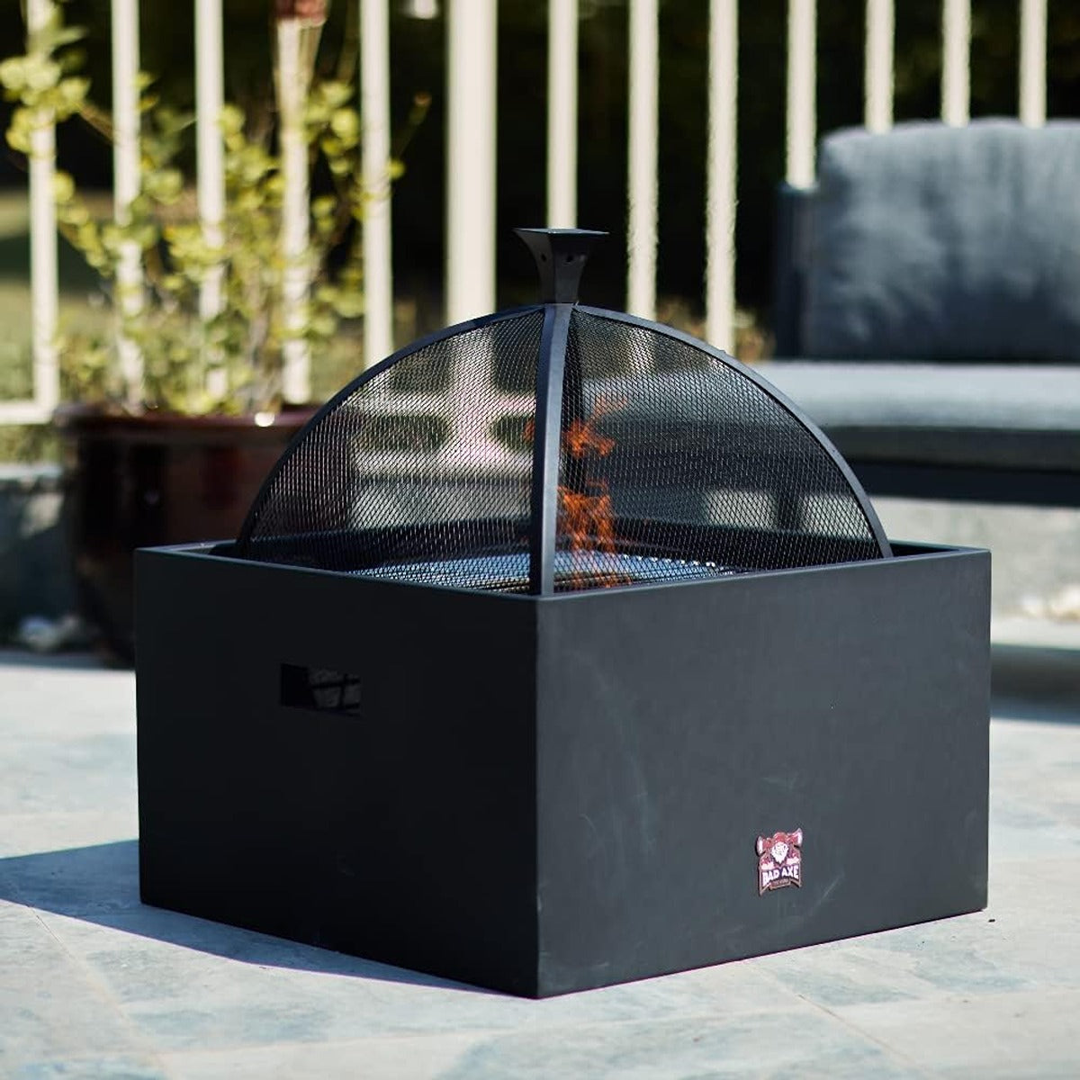 Bad Axe Bad axe The Log Cabin Firepit