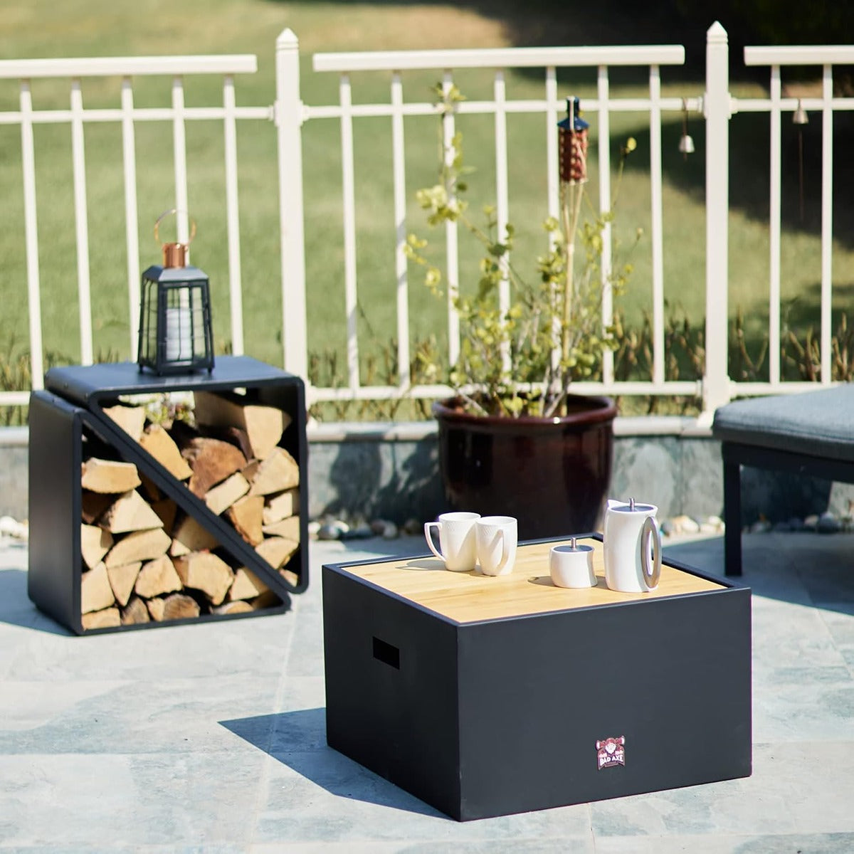 Bad Axe Bad axe The Log Cabin Firepit