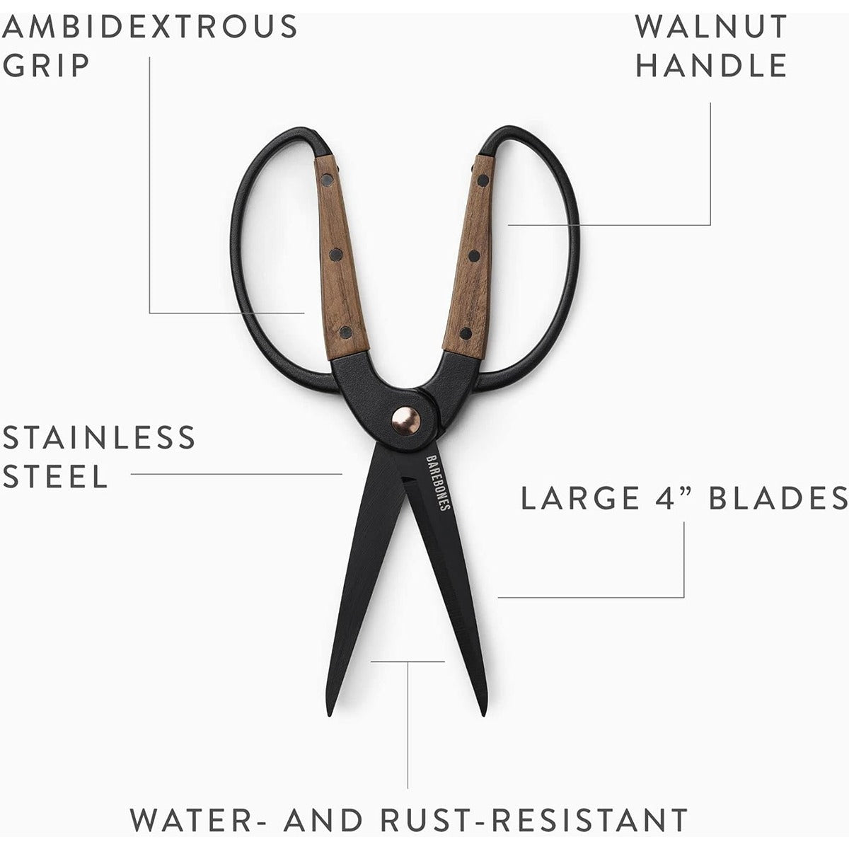Barebones Large Scissor - Walnut