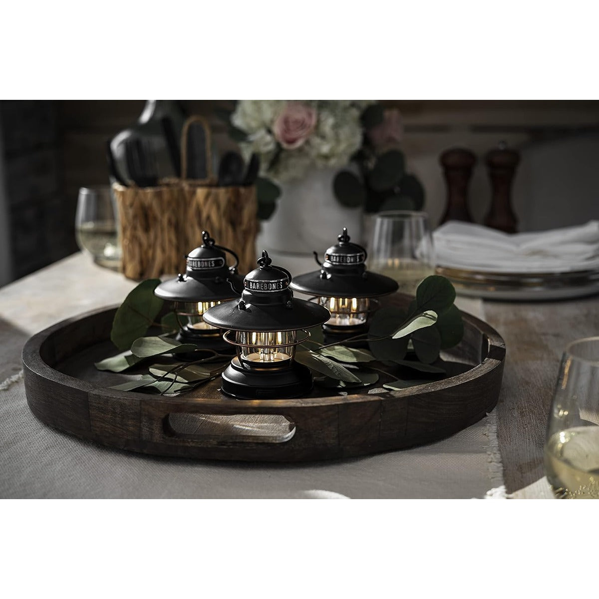 Barebones Edison Mini Lantern (Antique Bronze)