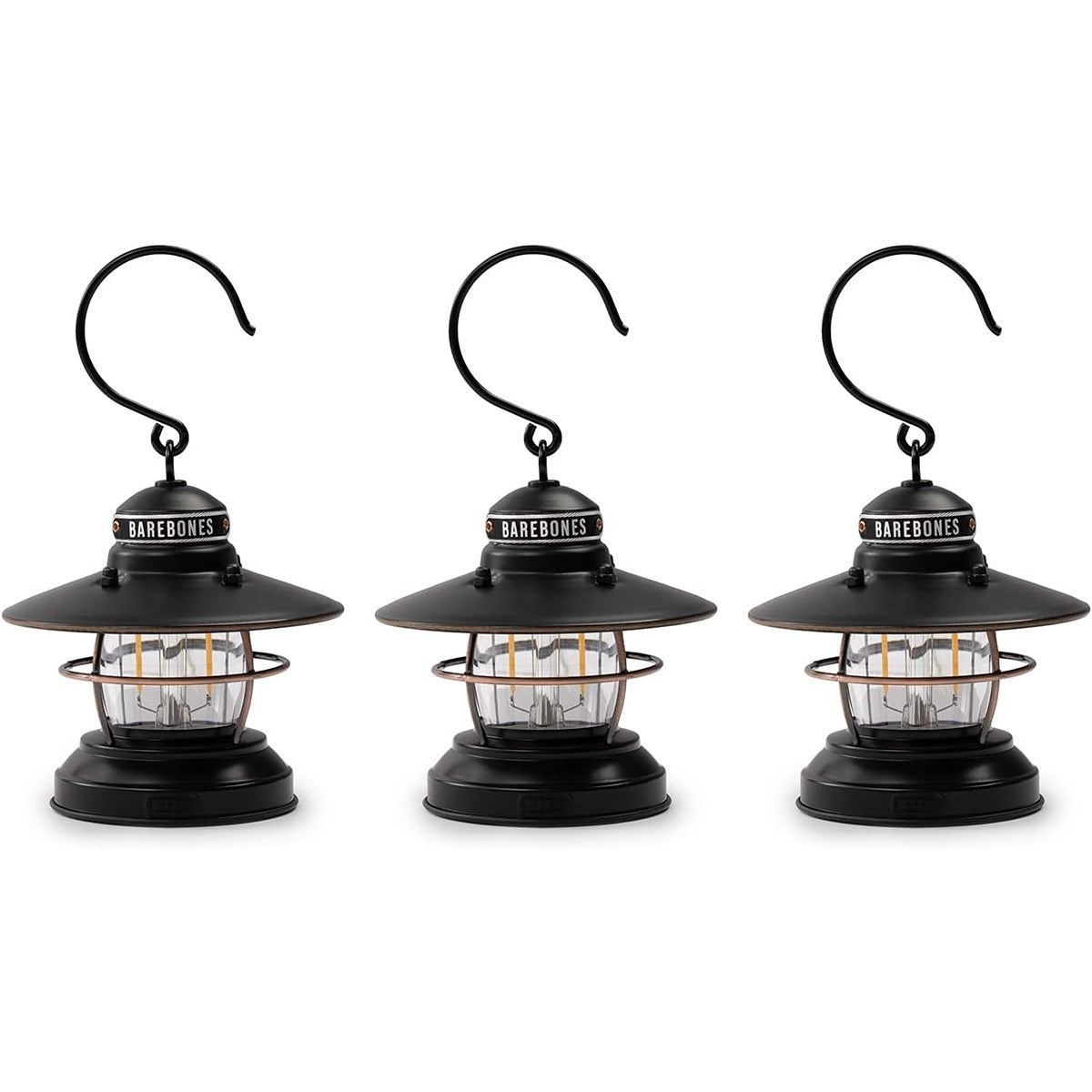 Barebones Edison Mini Lantern (Bronze) 3 pack