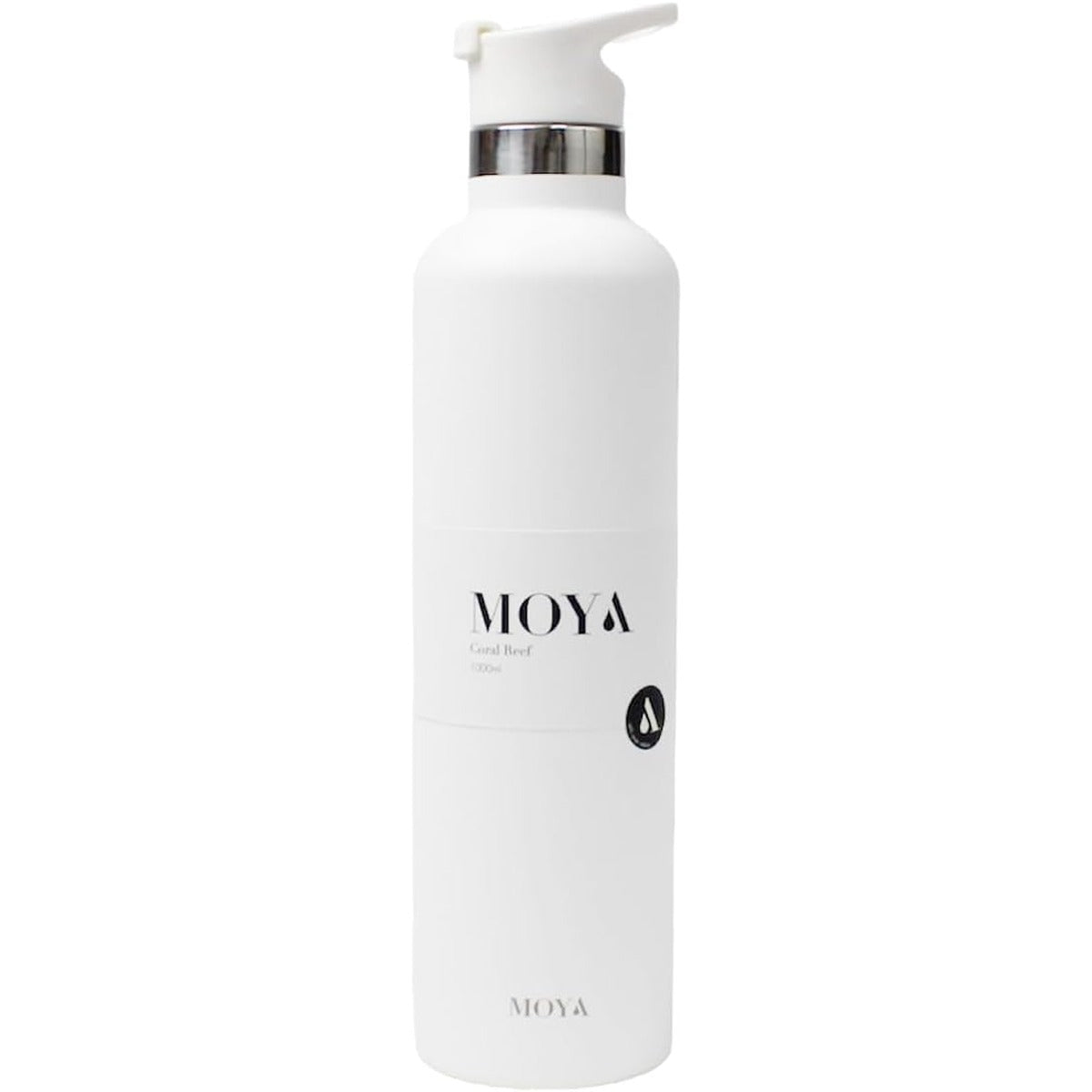 Moya Moya  Coral Reef  1L Insulated Sustainable Water Bottle White