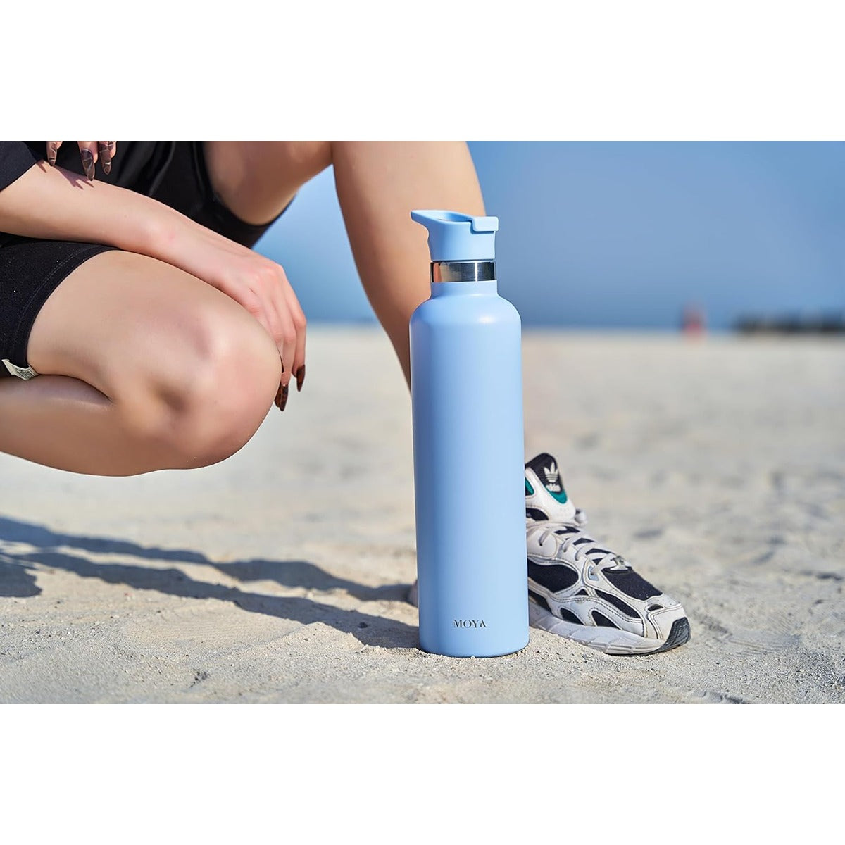 Moya Moya  Coral Reef  1L Insulated Sustainable Water Bottle White