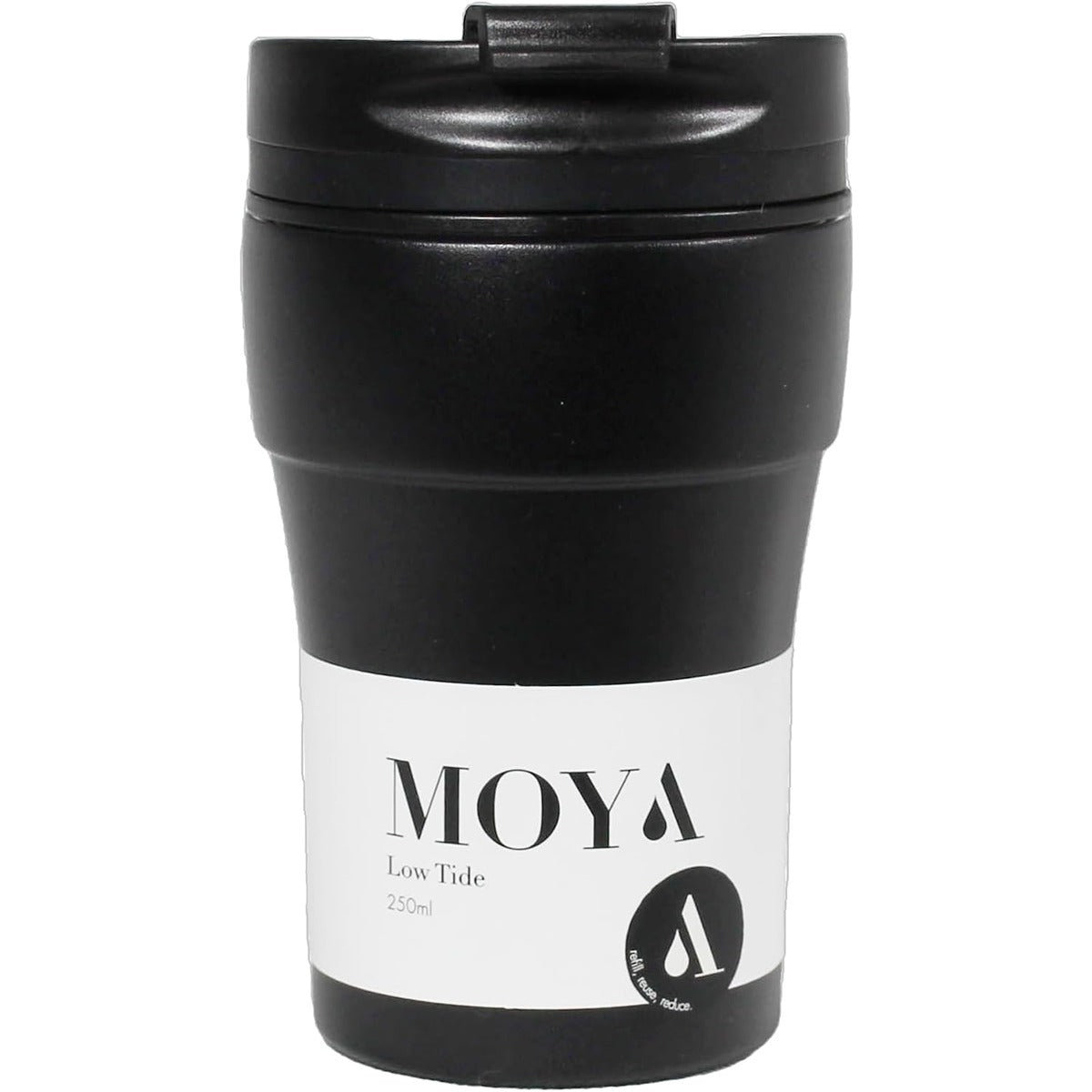 Moya Moya  Low Tide  250ml Travel Coffee Mug Black-Black