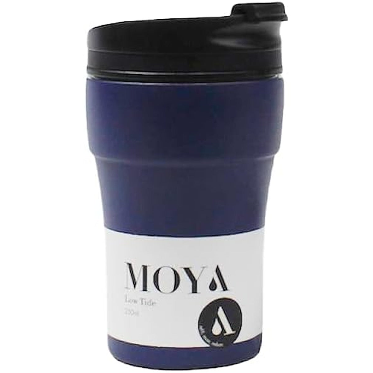 Moya Moya  Low Tide  250ml Travel Coffee Mug Black-Navy
