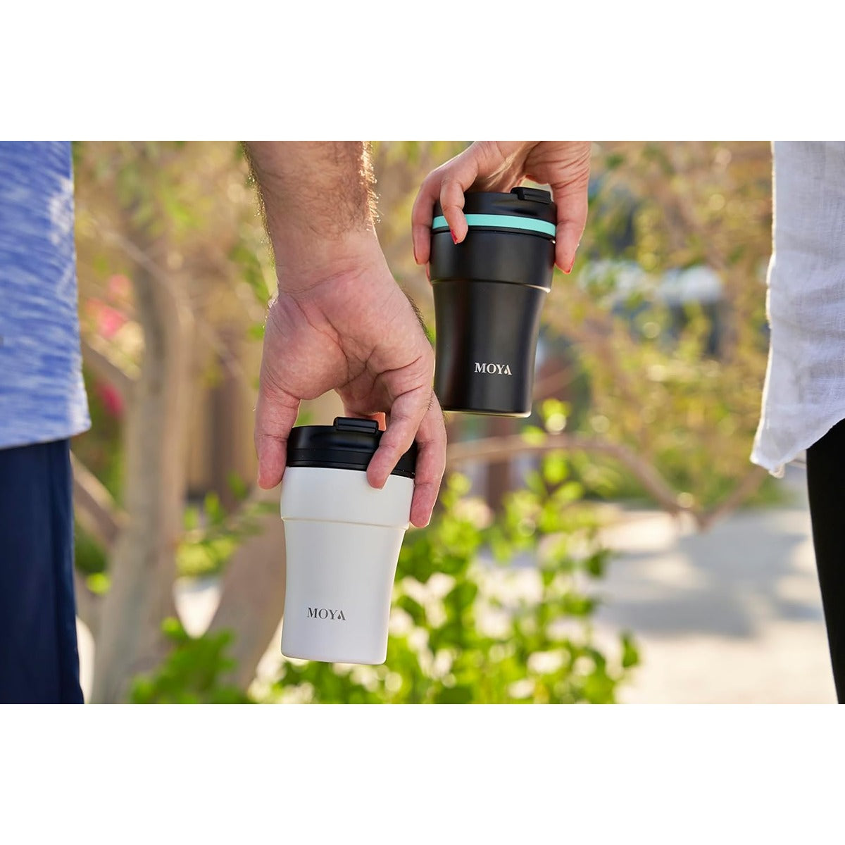 Moya Moya  Low Tide  250ml Travel Coffee Mug Black-Navy