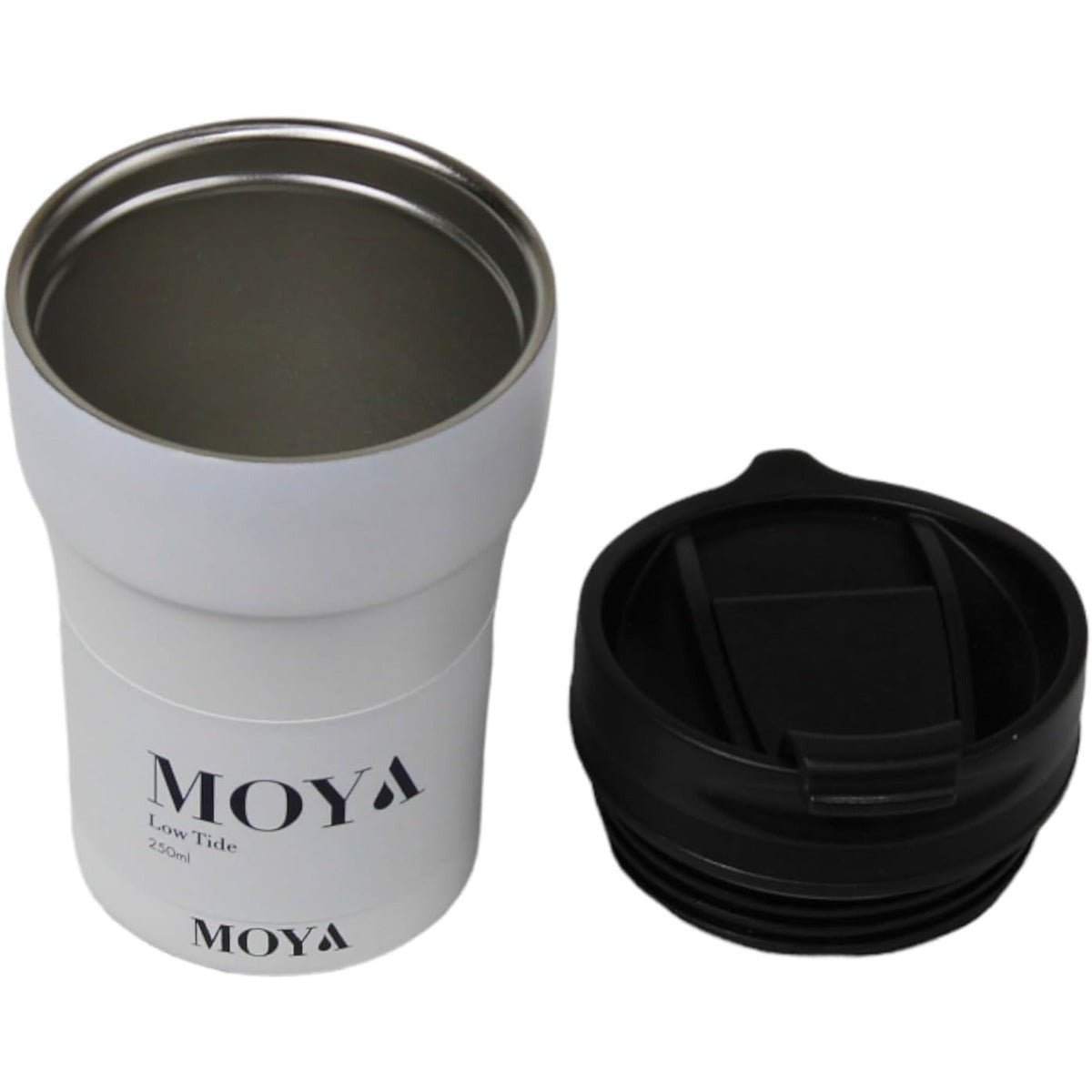 Moya Moya  Low Tide  250ml Travel Coffee Mug Black-White