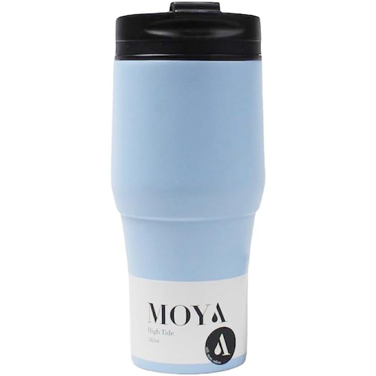 Moya Moya  High Tide  380ml Travel Coffee Mug Black-Powder Blue