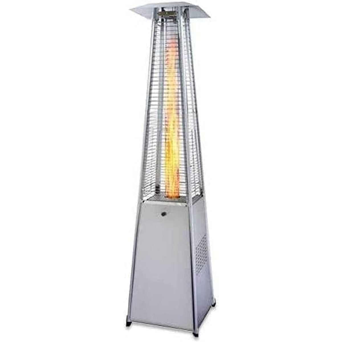 pure heat PureHeat Pyramid Style Gas Patio Heater In Stainless Steel with wheels