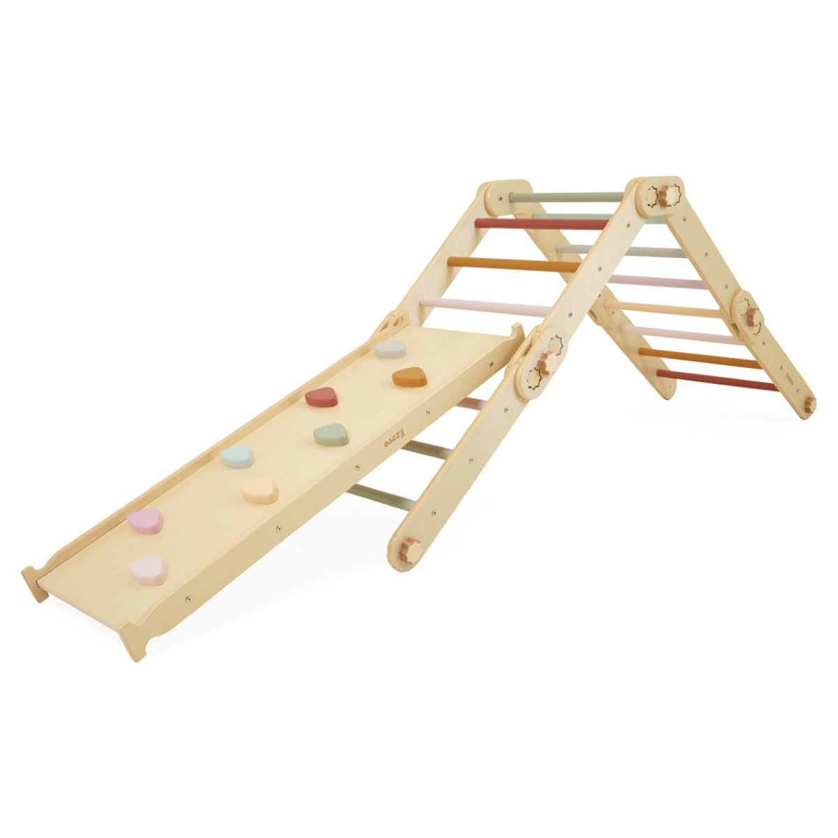 Ezzro Multicolor Transformable Pikler Triangle With Duo Board