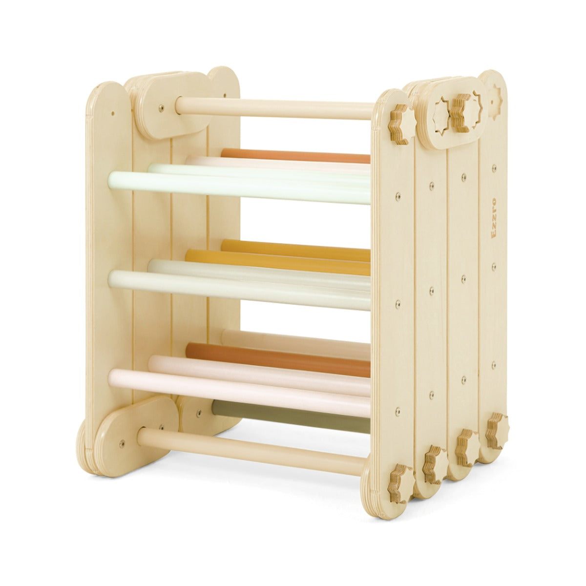 Ezzro Multicolor Transformable Pikler Triangle With Duo Board