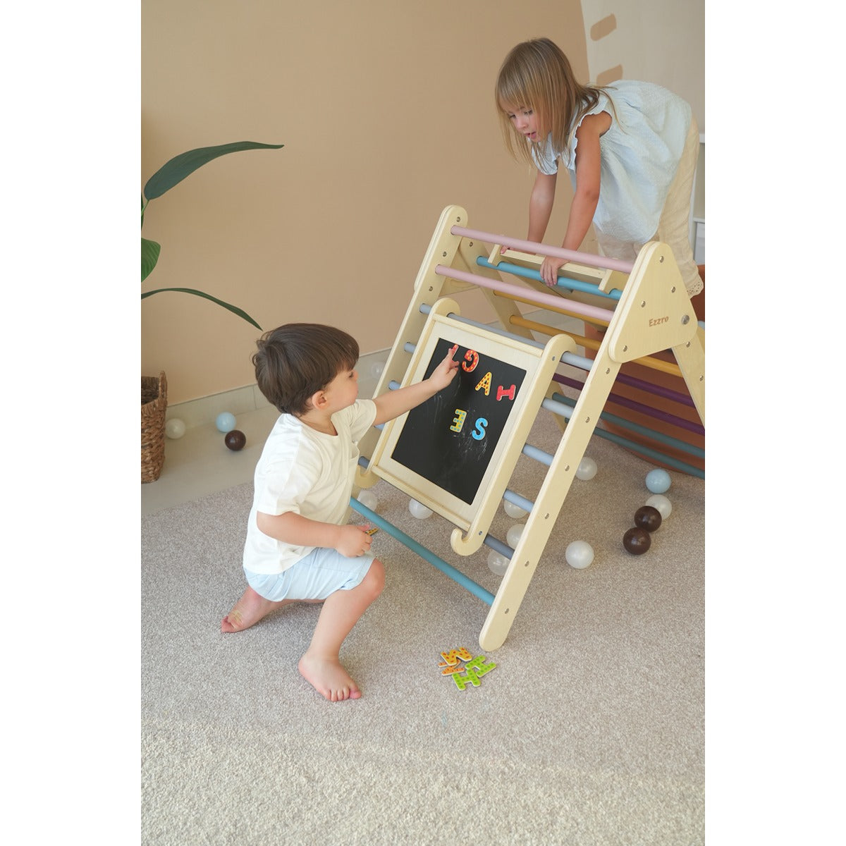 Ezzro Multi Color Medium Climbing Foldable Triangle Reversible Board Duo