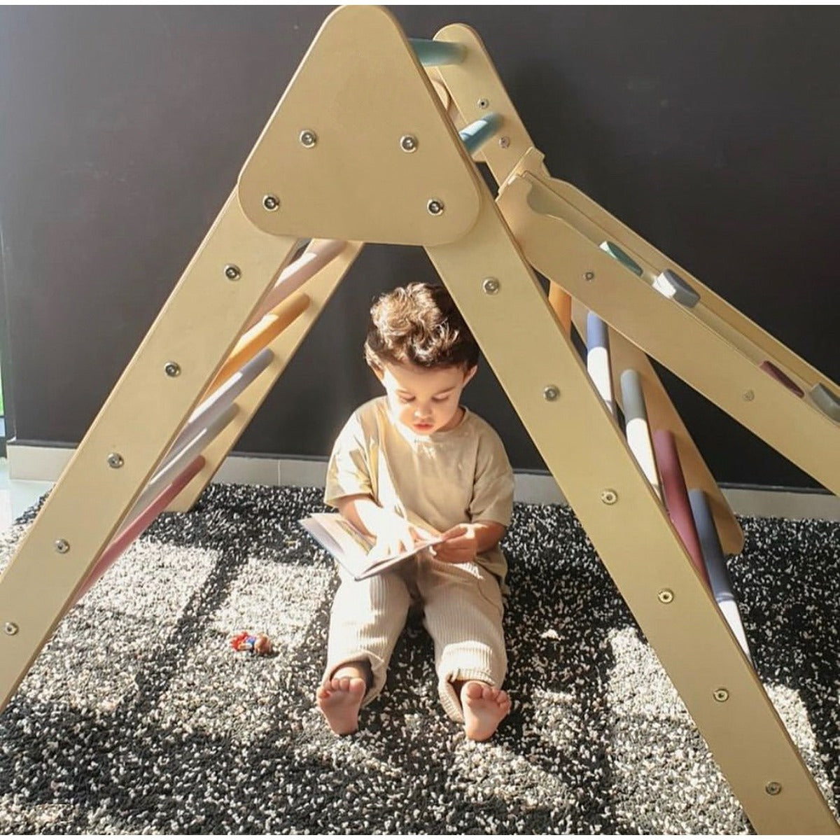 Ezzro Multi Color Large Climbing Foldable Triangle Reversible Board Duo