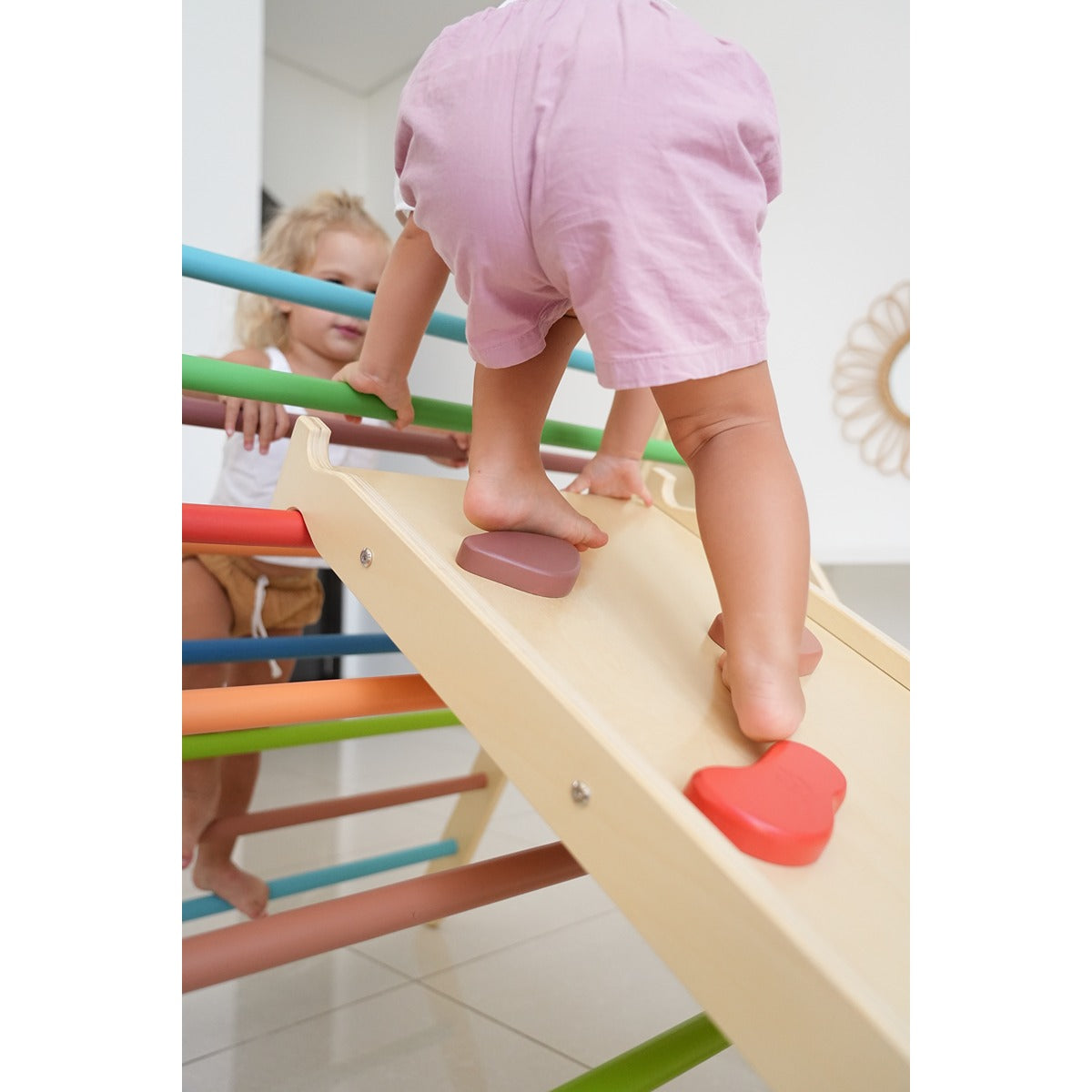 Ezzro Rainbow Large Climbing Foldable Triangle With Duo Board