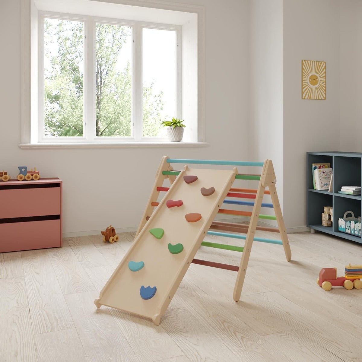 Ezzro Rainbow Large Climbing Foldable Triangle With Duo Board