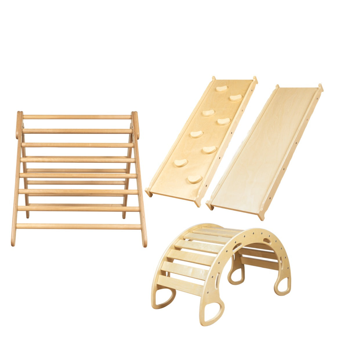 Ezzro Large Toddler Climbing Set - Natural