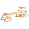 Ezzro Ezzro Natural Pikler Triple Side Triangle w/ Toddler Climber Pikler