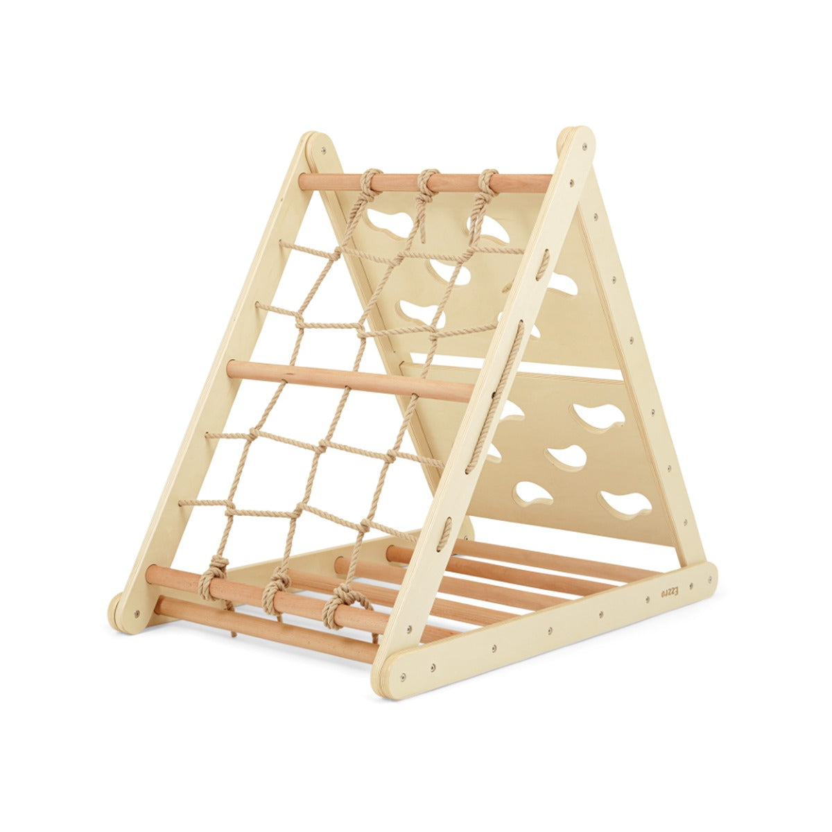 Ezzro Natural Triple Climbing Pikler Triangle