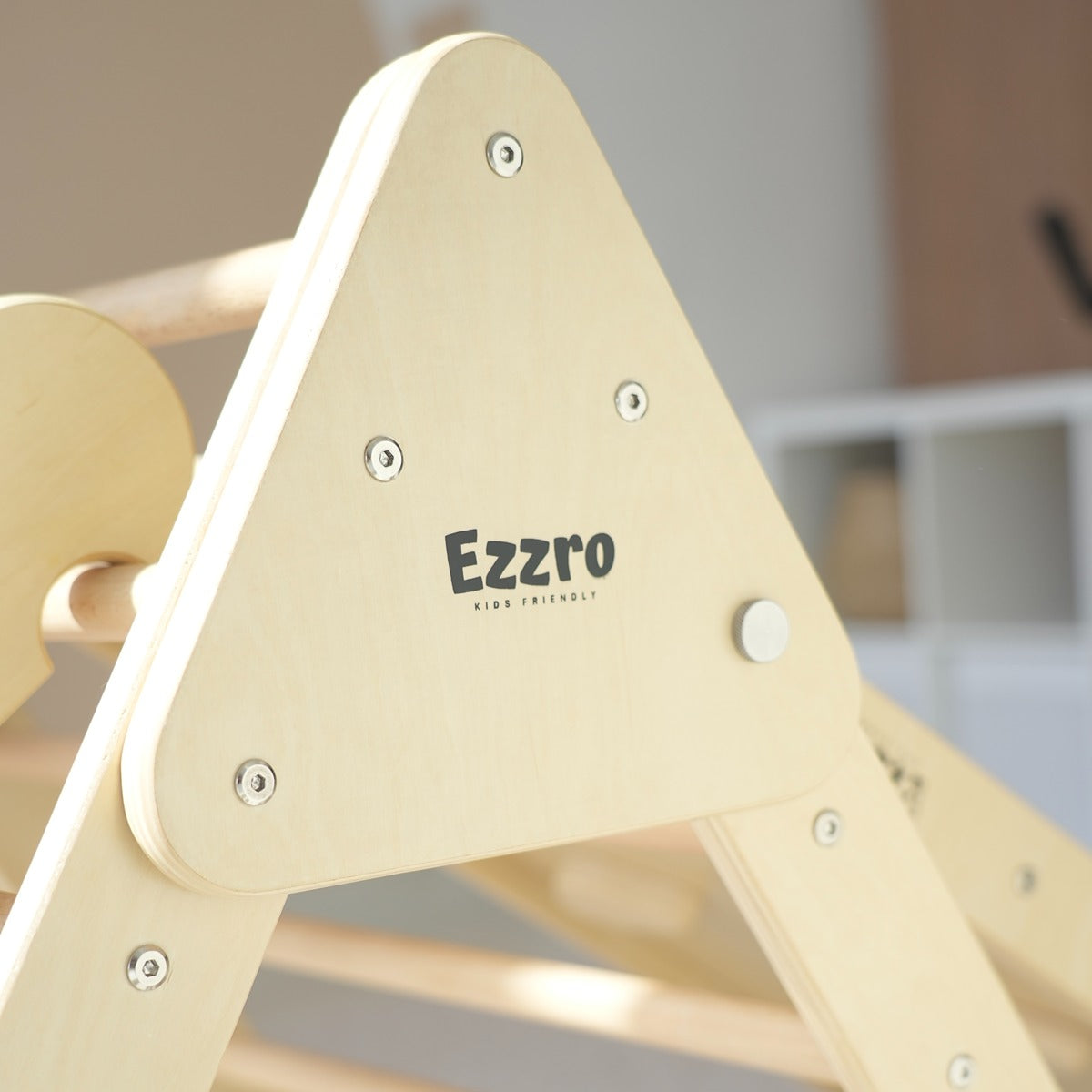 Ezzro Natural Climbing Pikler with Ladder & Ramp Slide - Large