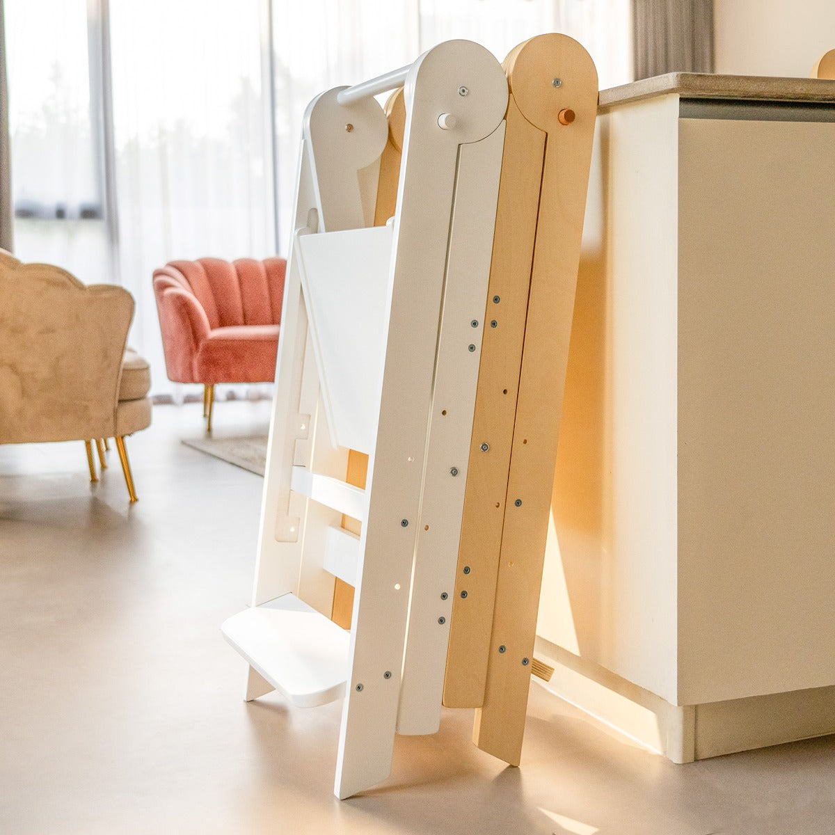 Ezzro White Folding Kitchen Tower