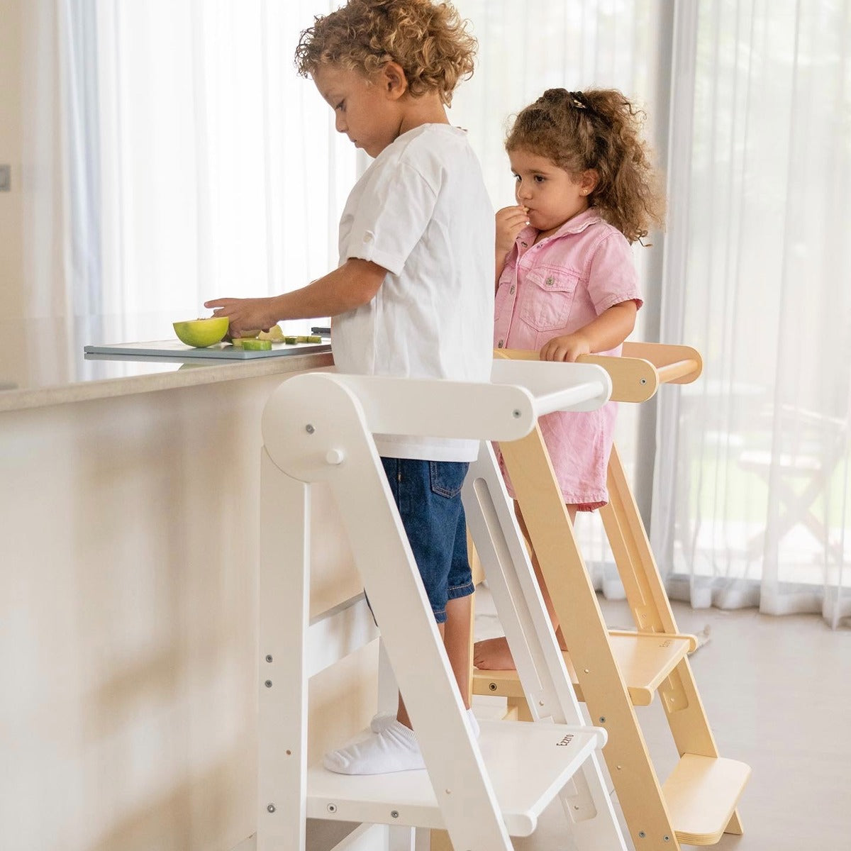 Ezzro White Folding Kitchen Tower