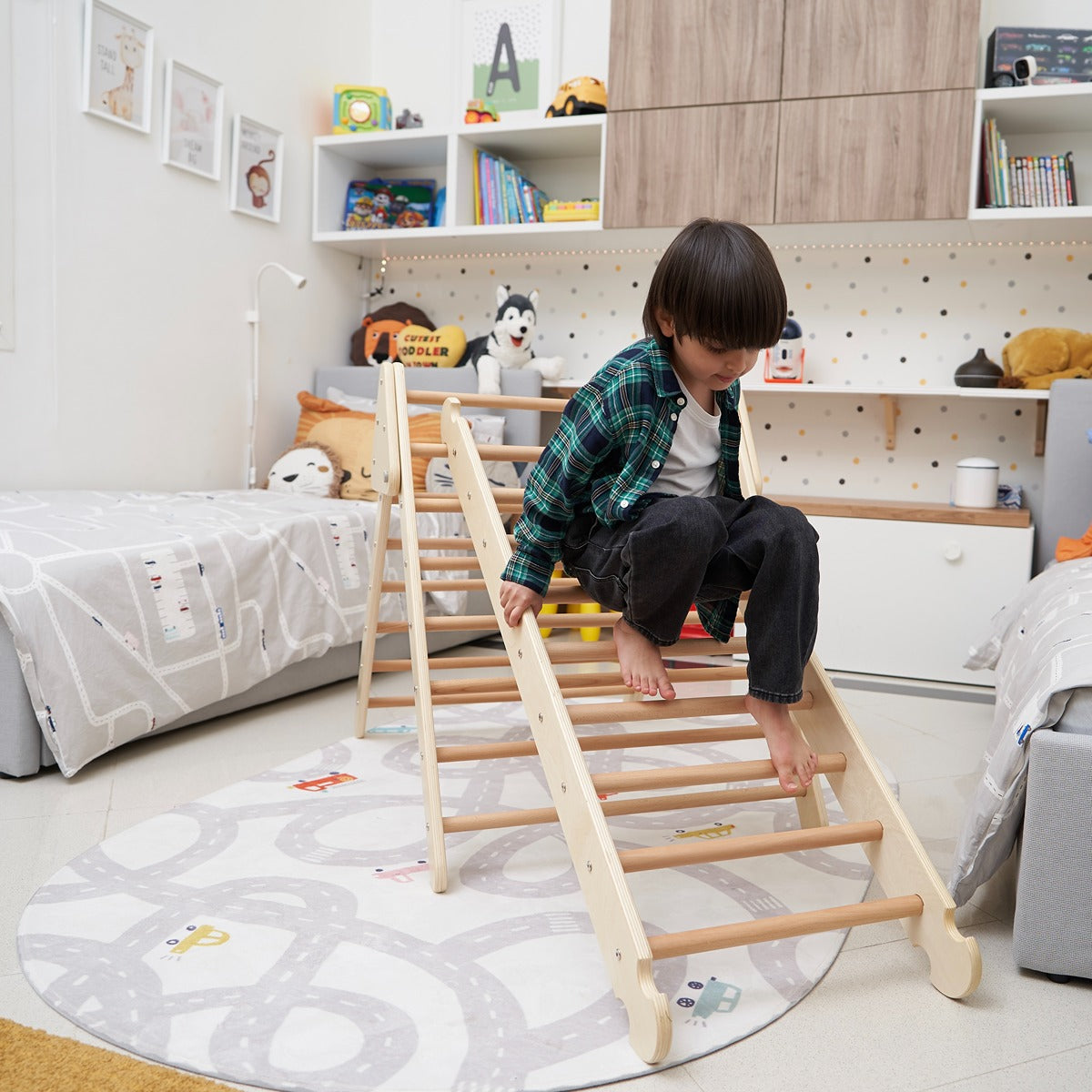 Ezzro Natural Pikler Climbing Ladder