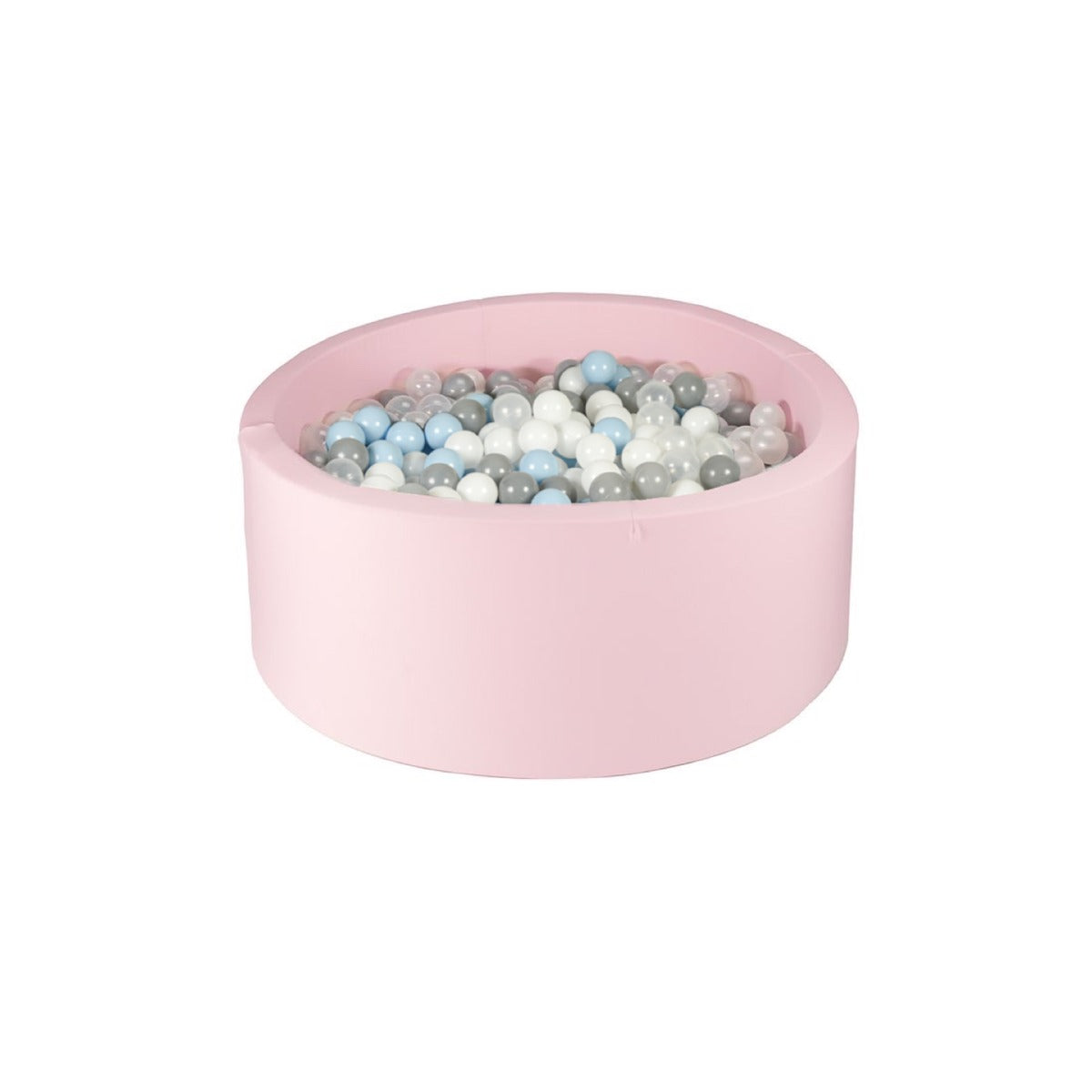Ezzro Ezzro - Light Pink - 120x50 - Round Ball Pit - With 200 Balls (Light Grey, Transparent, Baby Blue, White)