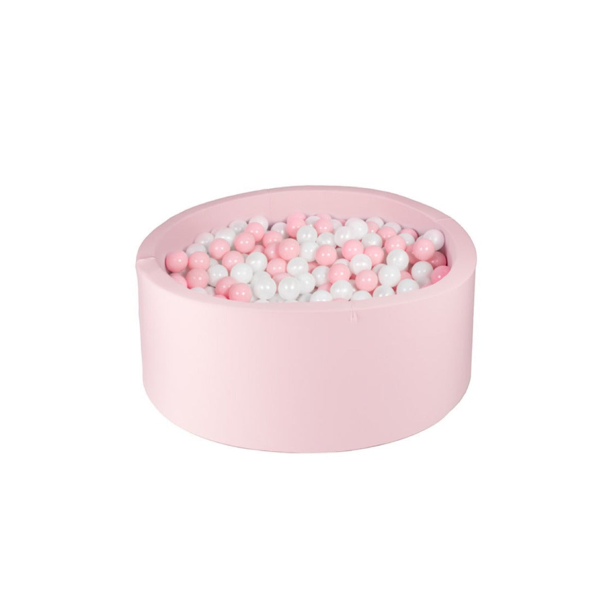 Ezzro Ezzro - Light Pink - 120x50 - Round Ball Pit - With 600 Balls (Baby Pink, White)