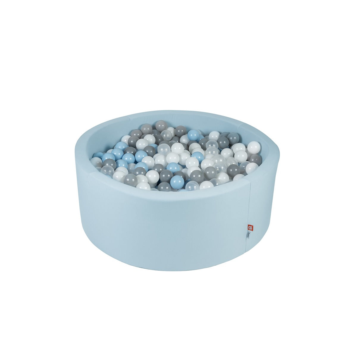Ezzro Ezzro - Pale Blue - 120x50 - Round Ball Pit - With 600 Balls (Light Grey, Transparent, Baby Blue, White)