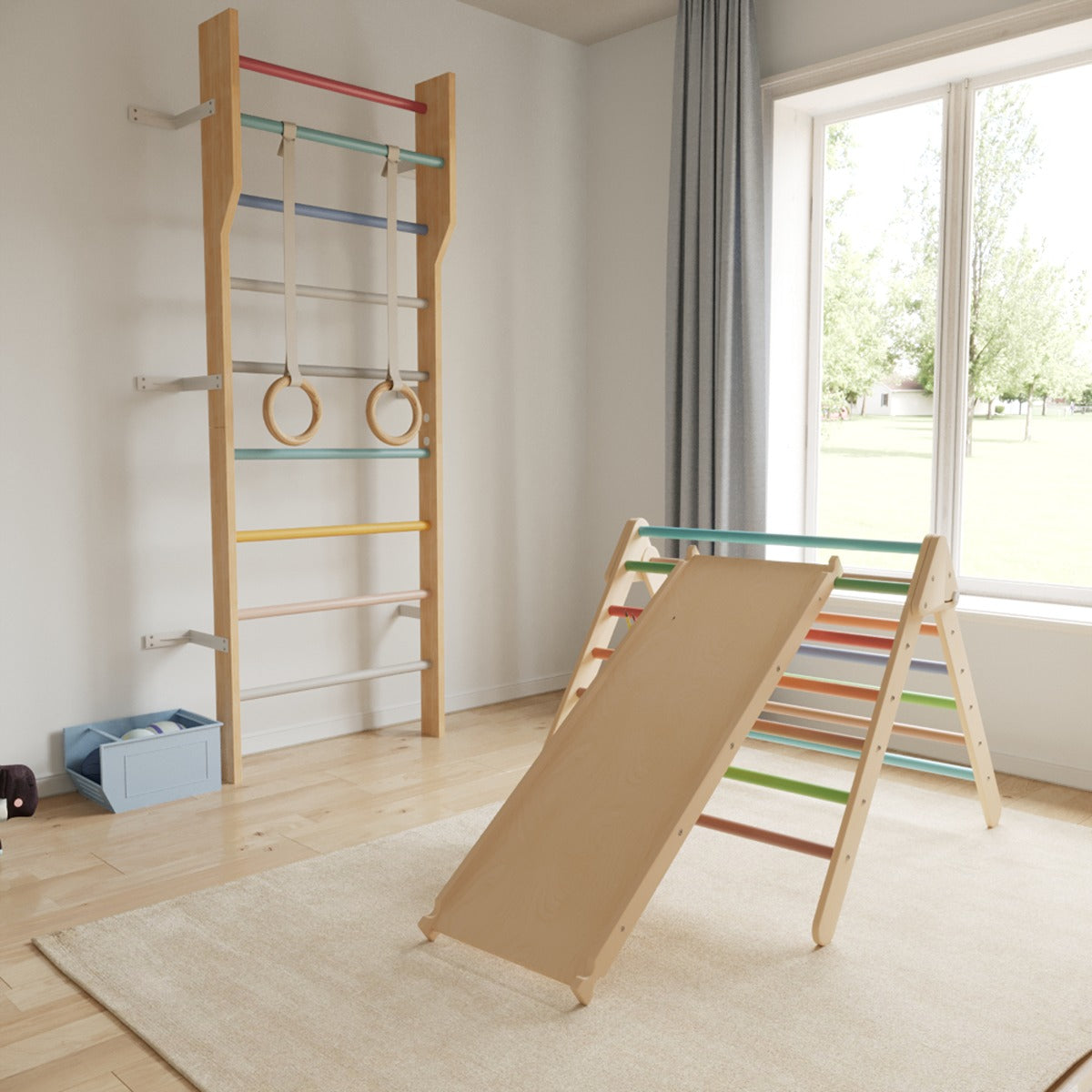 Ezzro Multicolor Modern Scandinavian Ladder Gym