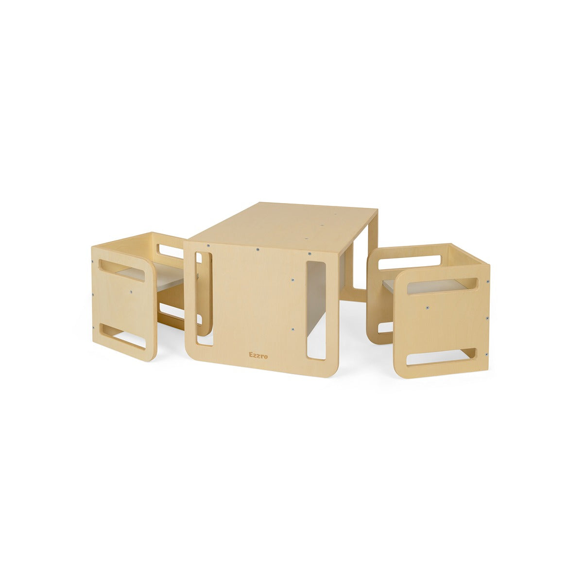 Ezzro Natural / Light Grey Montessori Table Set