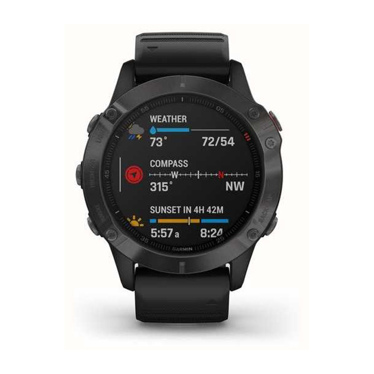 Garmin Fenix 6 Pro Sapphire Multisport GPS Watch - Carbon Grey with Black Band