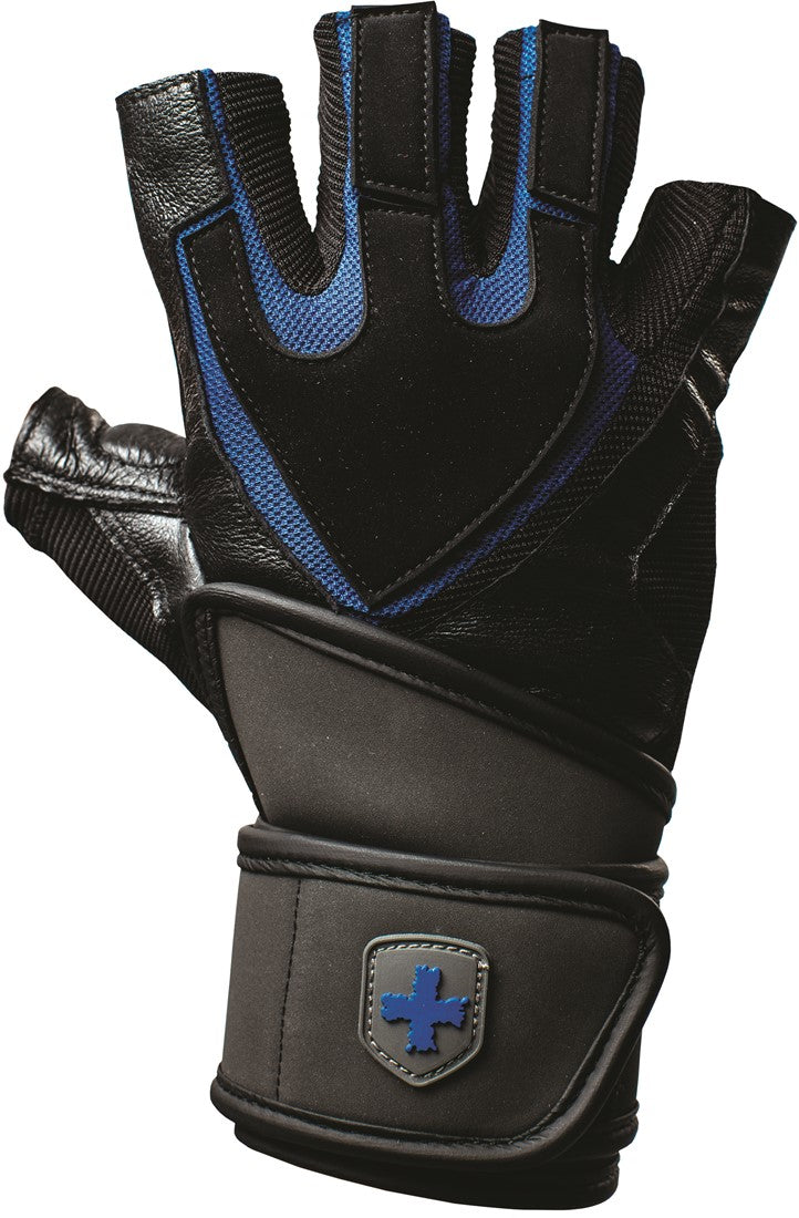 Harbinger Gym Exercise Training Wristwrap - Black/Blue - 360111