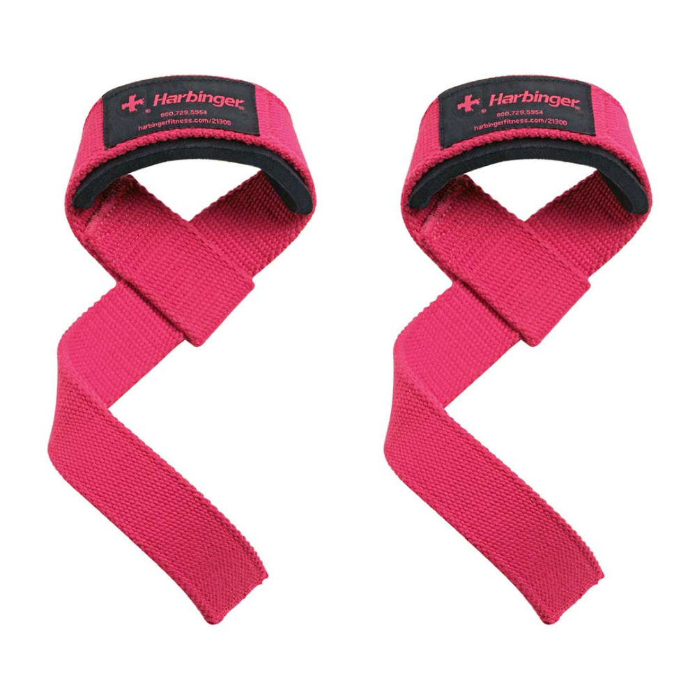 Harbinger Padded Cotton Lifting Straps Pink - Pink