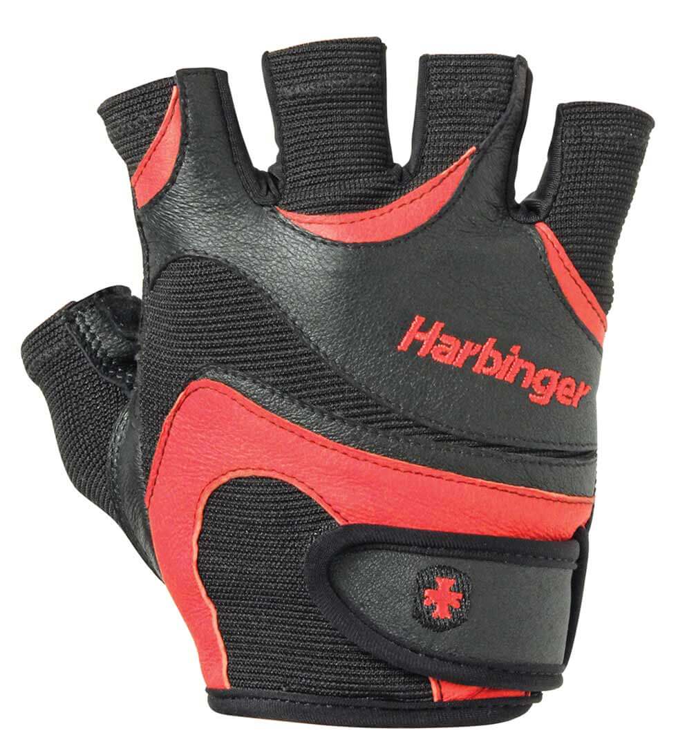 Harbinger Gym Exercise Glove Flexfit Wash & Dry - Black/Red - 360357