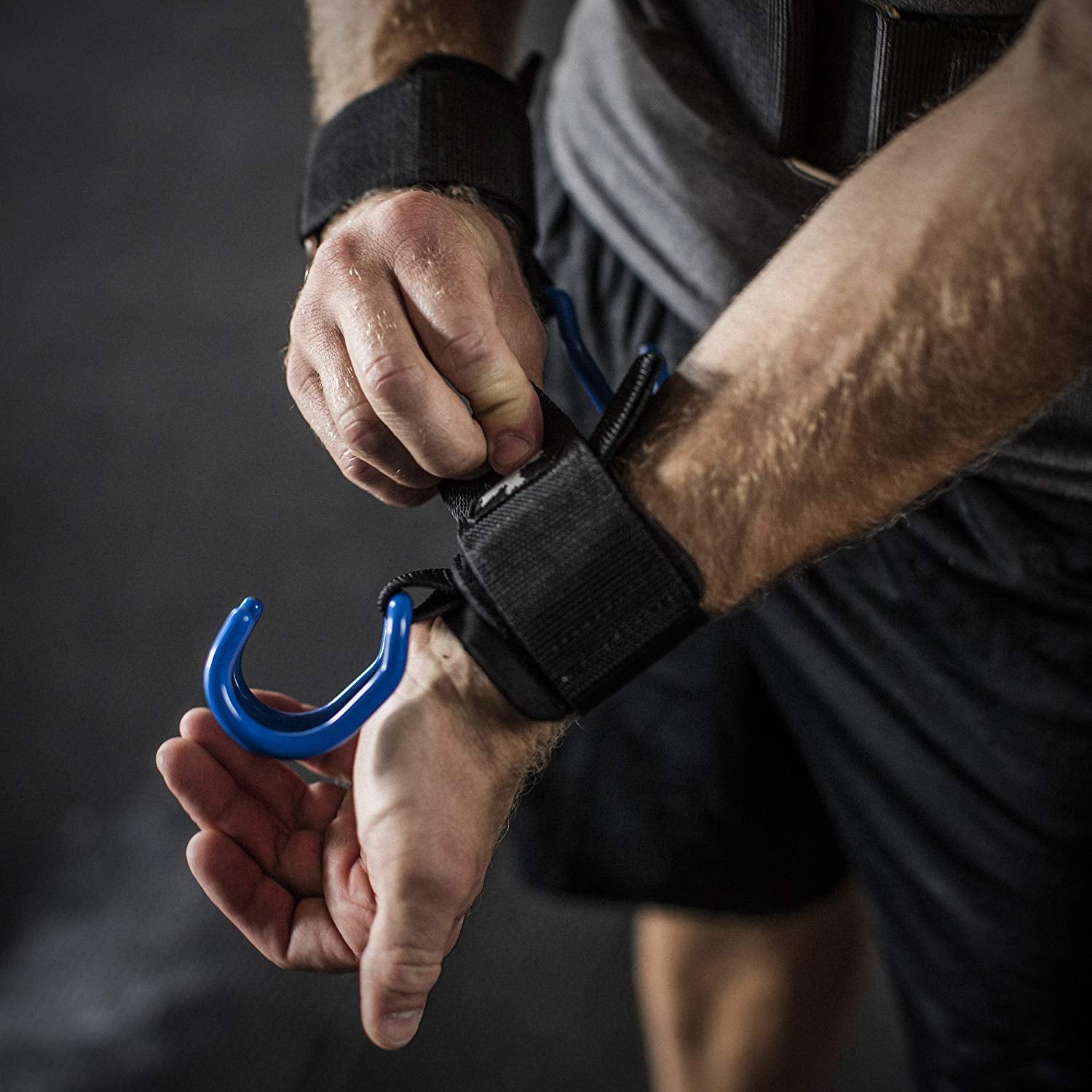 Harbinger Lifting Hooks - Black/Blue