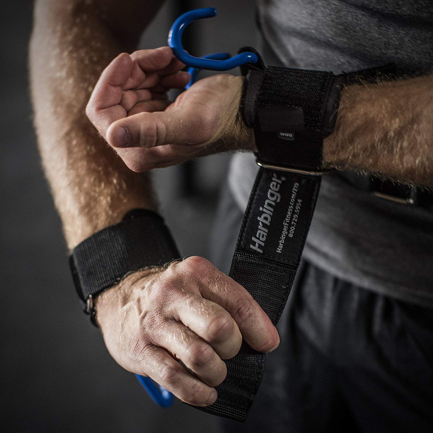 Harbinger Lifting Hooks - Black/Blue