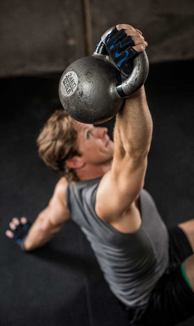 Harbinger Gym Exercise Glove Training Grip  - Black/Blue