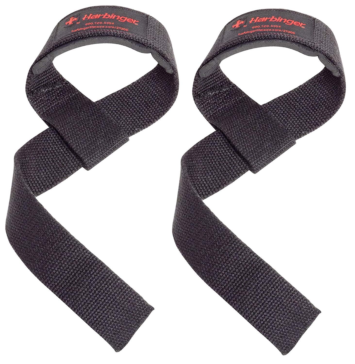 Harbinger Padded Cotton Lifting Straps - Black