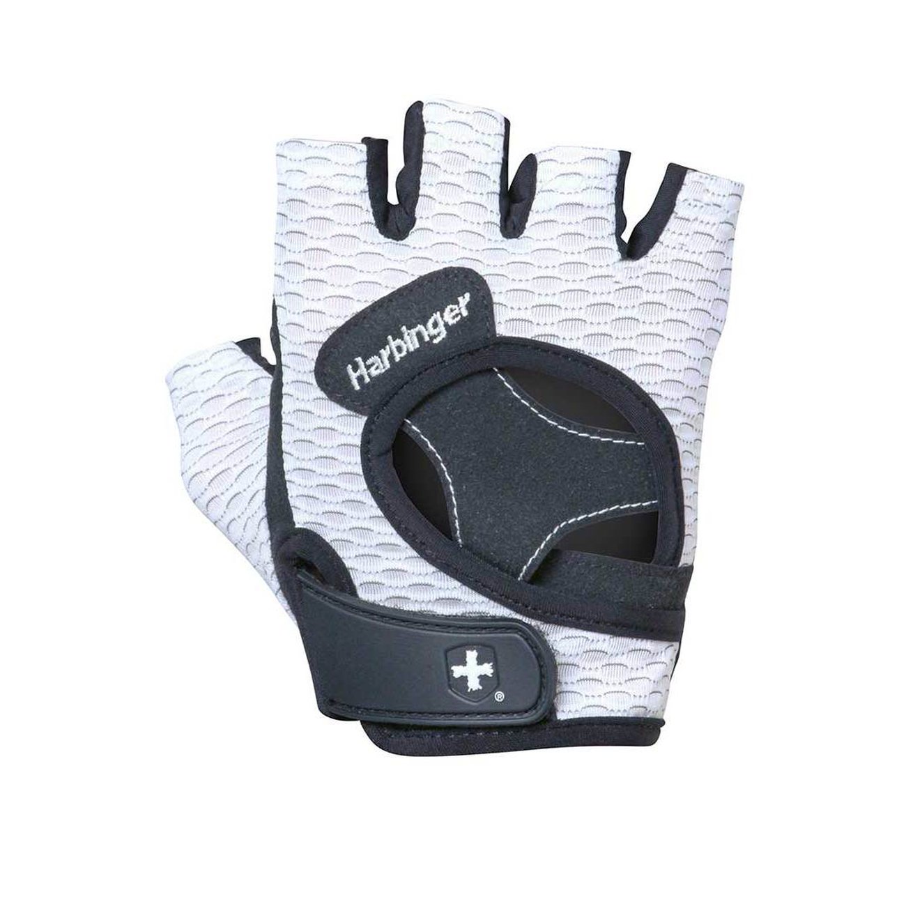 Harbinger Gym Exercise Glove Flexfit Wash & Dry Antimicrobial Treated Glove - White - 361538