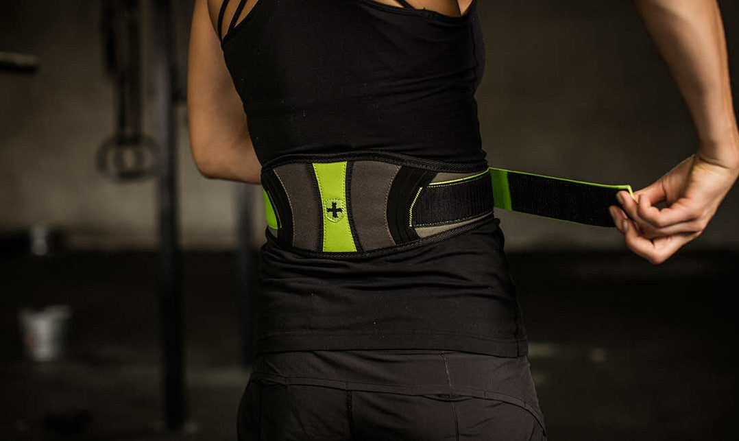 Harbinger Gym Exercise Belt Women'S Contoured Flexfit Belt - Green/Black - 20899