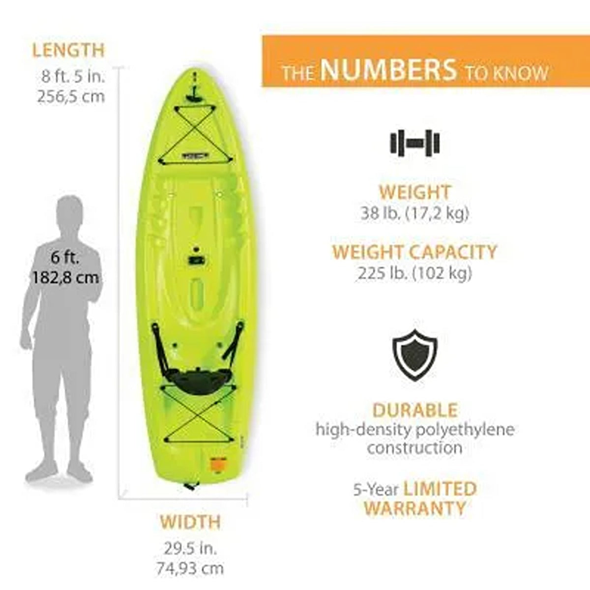 Lifetime Kayak, SOT, Hydros Angler, 101", Lime Green