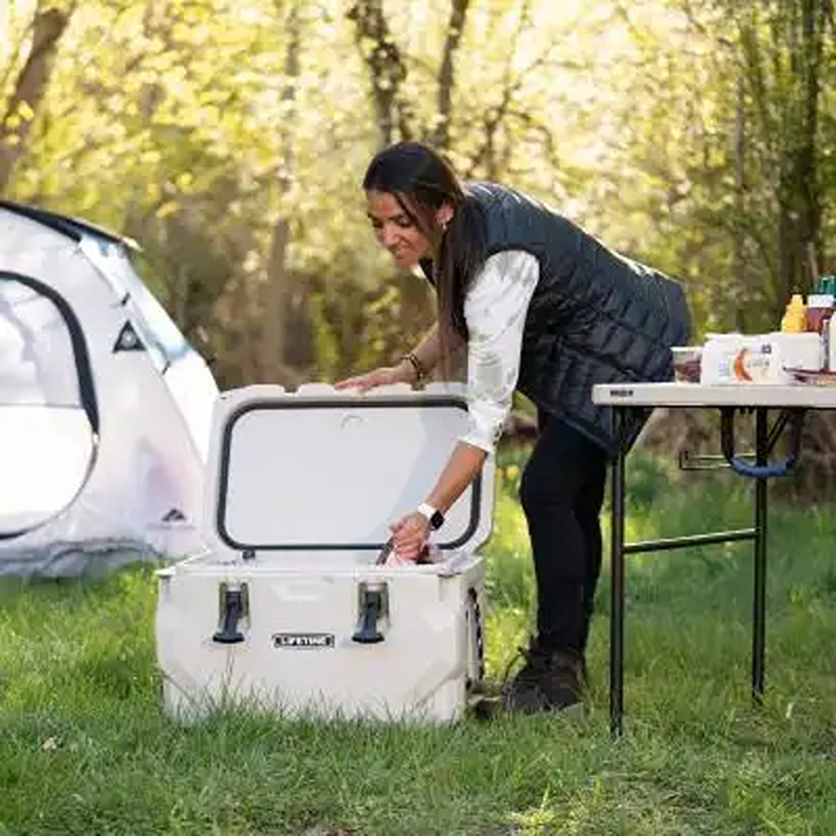 Lifetime Cooler, 48 Quart, Pumice Stone